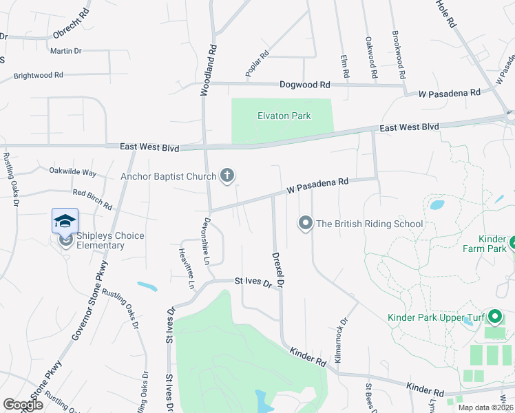 map of restaurants, bars, coffee shops, grocery stores, and more near 301 West Pasadena Road in Millersville