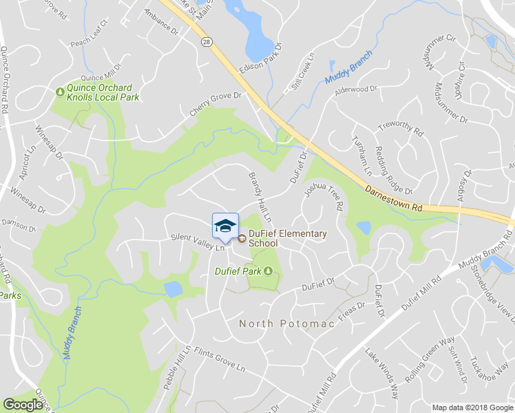 map of restaurants, bars, coffee shops, grocery stores, and more near 11420 Brandy Hall Lane in North Potomac