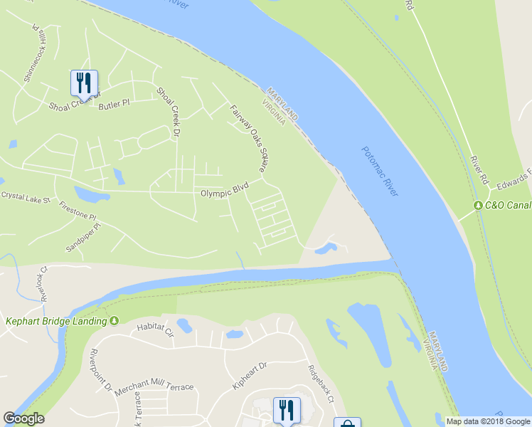 map of restaurants, bars, coffee shops, grocery stores, and more near 43792 Ballybunion Terrace in Leesburg