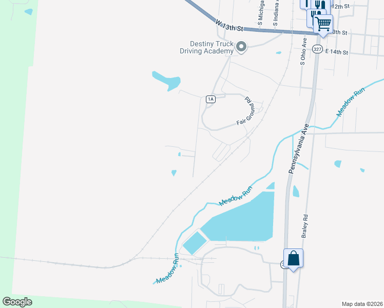 map of restaurants, bars, coffee shops, grocery stores, and more near 101 Debbie Lane in Wellston
