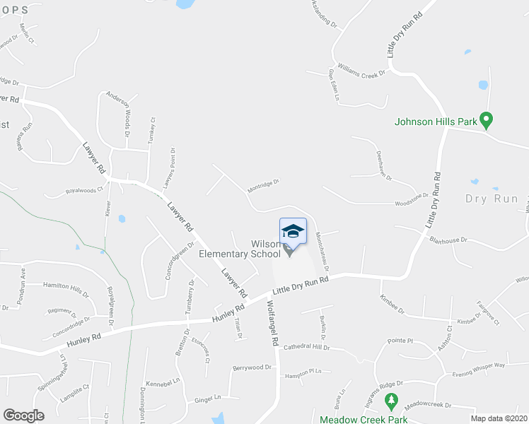 map of restaurants, bars, coffee shops, grocery stores, and more near 2668 Montchateau Drive in Cincinnati