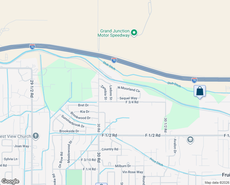 map of restaurants, bars, coffee shops, grocery stores, and more near 681 Ladore Street in Grand Junction