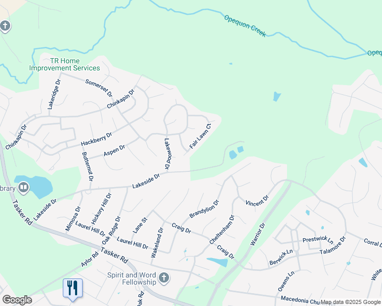 map of restaurants, bars, coffee shops, grocery stores, and more near 135 Fair Lawn Court in Stephens City