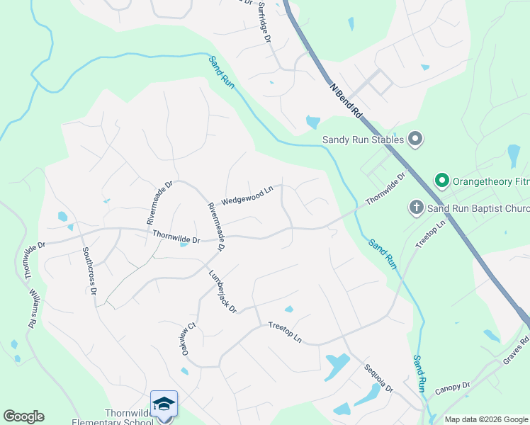 map of restaurants, bars, coffee shops, grocery stores, and more near 2048 Wyndemere Court in Hebron