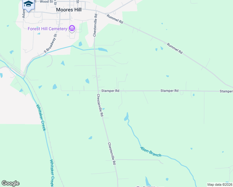 map of restaurants, bars, coffee shops, grocery stores, and more near 14145 Stamper Road in Moores Hill