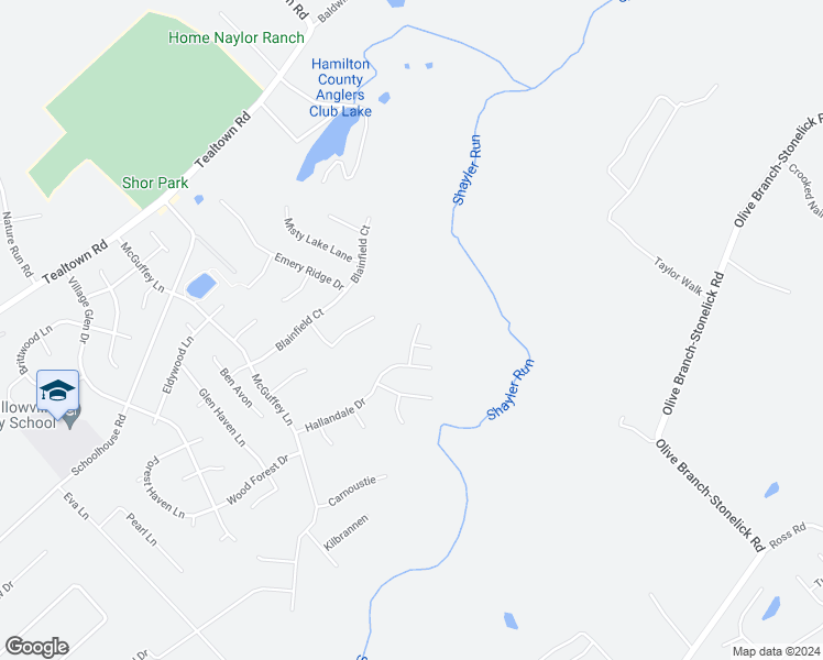 map of restaurants, bars, coffee shops, grocery stores, and more near 1265 Mills Pointe Court in Batavia