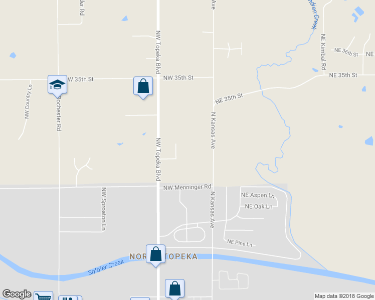 map of restaurants, bars, coffee shops, grocery stores, and more near 3210 Sosiva Lane in Topeka