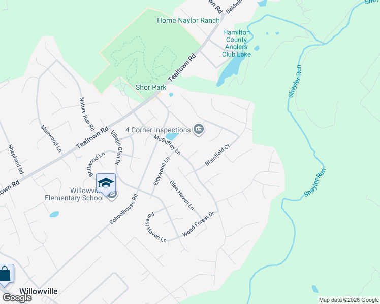 map of restaurants, bars, coffee shops, grocery stores, and more near 4585 Tarbolton Street in Batavia
