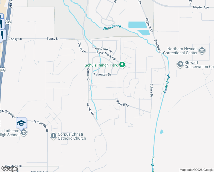 map of restaurants, bars, coffee shops, grocery stores, and more near 7101 Center Dr in Carson City