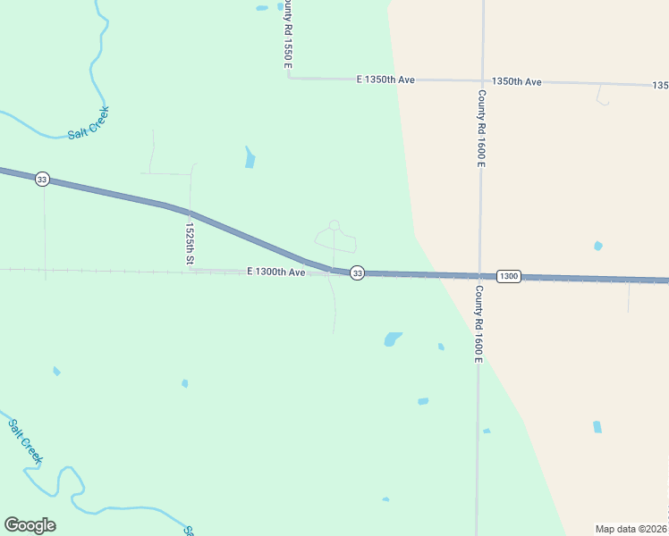 map of restaurants, bars, coffee shops, grocery stores, and more near 13242 County Road 1300 in Effingham