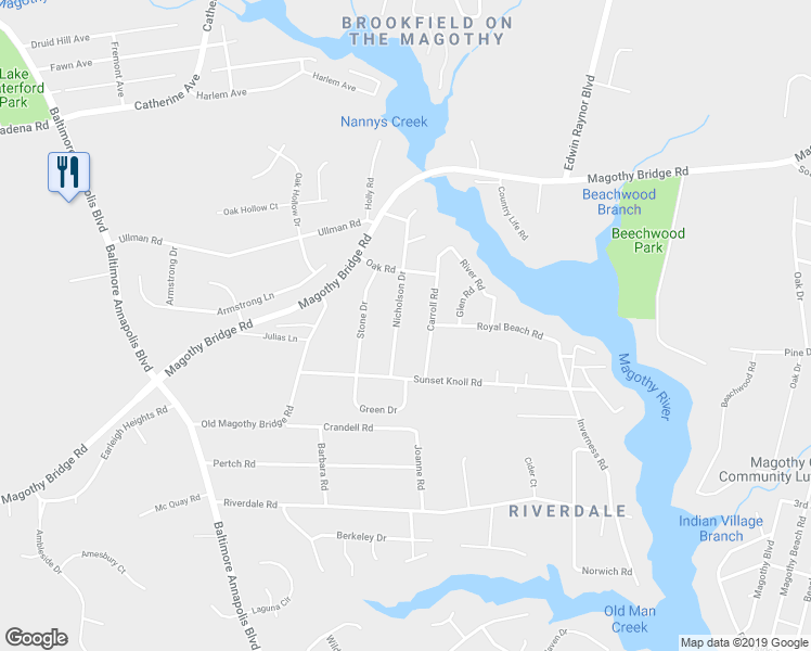 map of restaurants, bars, coffee shops, grocery stores, and more near 43 Nicholson Drive in Pasadena