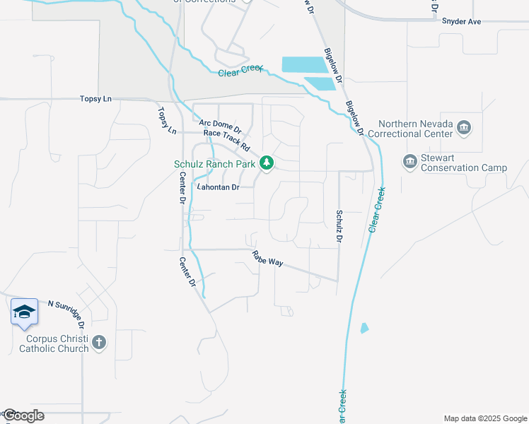 map of restaurants, bars, coffee shops, grocery stores, and more near 1318 Rocky Bluff Drive in Carson City