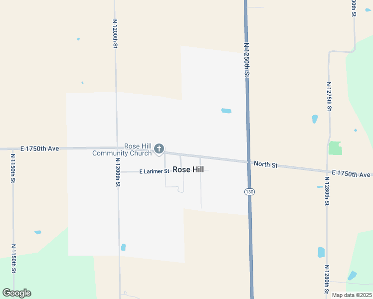 map of restaurants, bars, coffee shops, grocery stores, and more near 12321-12399 East 1750th Avenue in Hidalgo