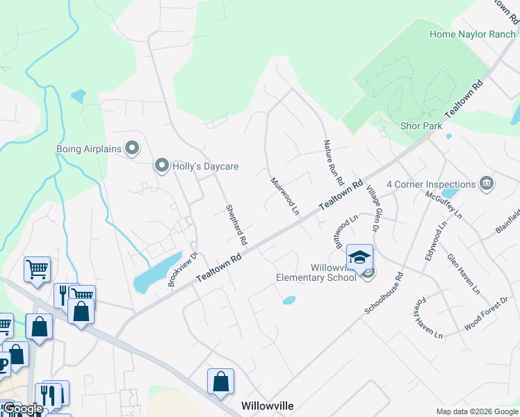 map of restaurants, bars, coffee shops, grocery stores, and more near 4578 Shephard Road in Batavia