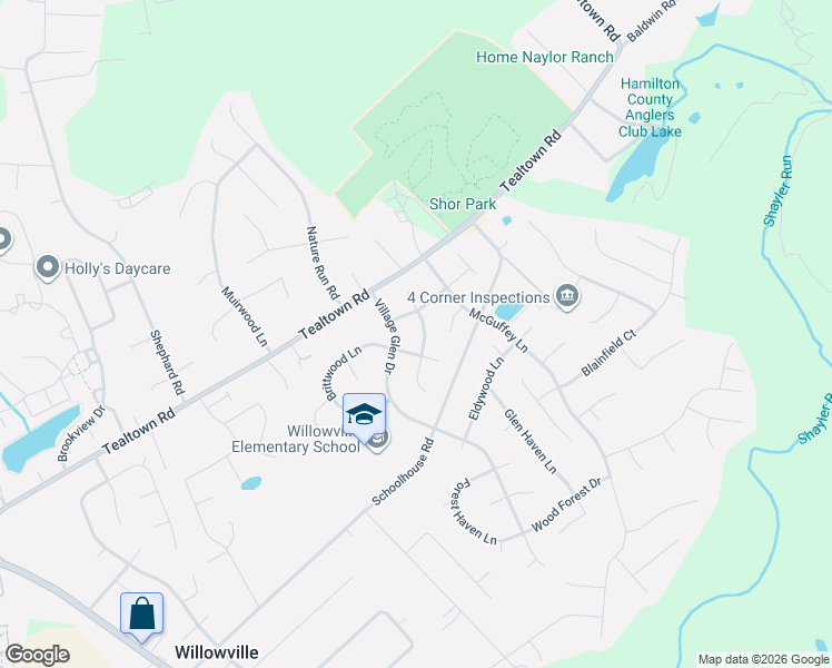 map of restaurants, bars, coffee shops, grocery stores, and more near 1176 McDonogh Drive in Batavia