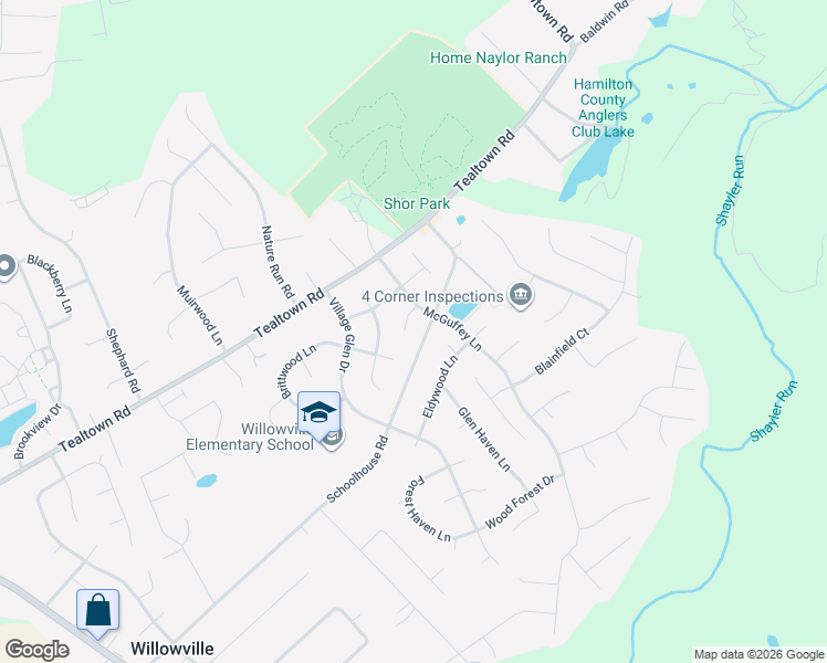 map of restaurants, bars, coffee shops, grocery stores, and more near 4602 Primer Court in Batavia