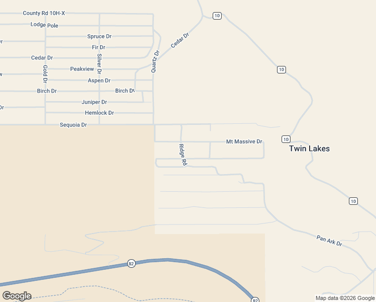 map of restaurants, bars, coffee shops, grocery stores, and more near 369 Mount Elbert Drive in Twin Lakes
