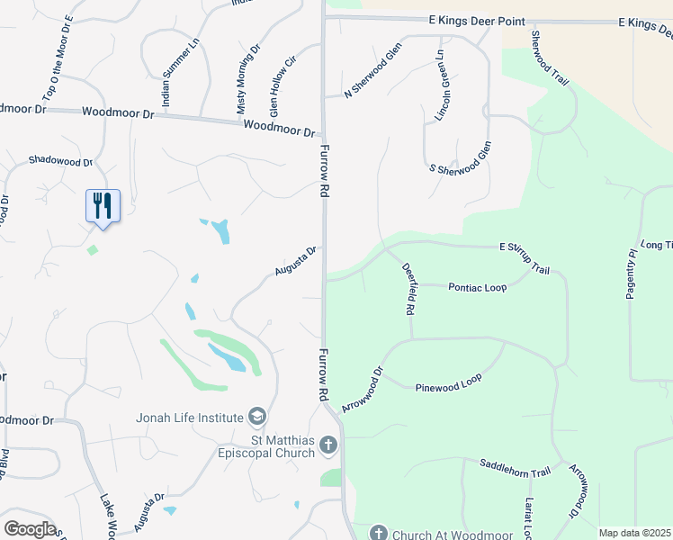 map of restaurants, bars, coffee shops, grocery stores, and more near 170 West Stirrup Trail in Monument