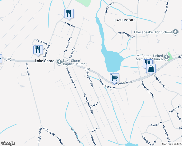 map of restaurants, bars, coffee shops, grocery stores, and more near 4655 Mountain Road in Pasadena