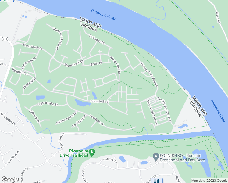 map of restaurants, bars, coffee shops, grocery stores, and more near 43616 Beaver Creek Terrace in Leesburg