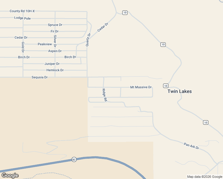 map of restaurants, bars, coffee shops, grocery stores, and more near 369 Mount Elbert Drive in Twin Lakes