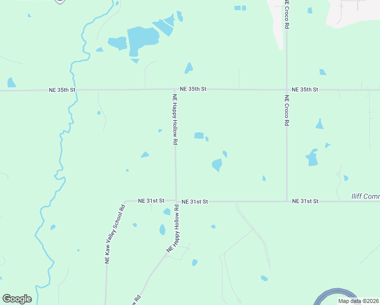 map of restaurants, bars, coffee shops, grocery stores, and more near 3234 Northeast Happy Hollow Road in Topeka
