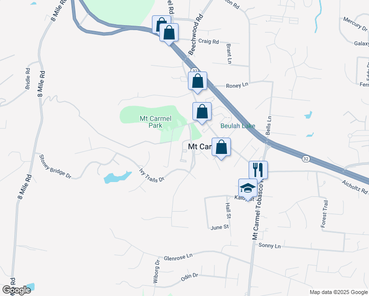 map of restaurants, bars, coffee shops, grocery stores, and more near 101 Newlun Court in Cincinnati