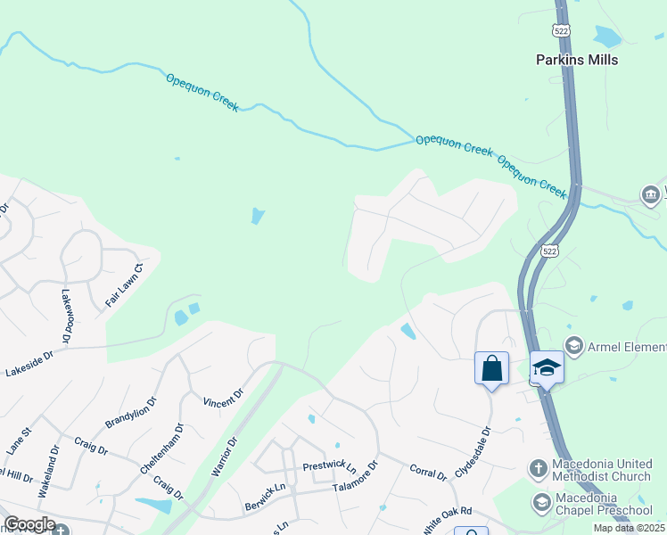 map of restaurants, bars, coffee shops, grocery stores, and more near 120 Lipizzaner Court in Stephens City