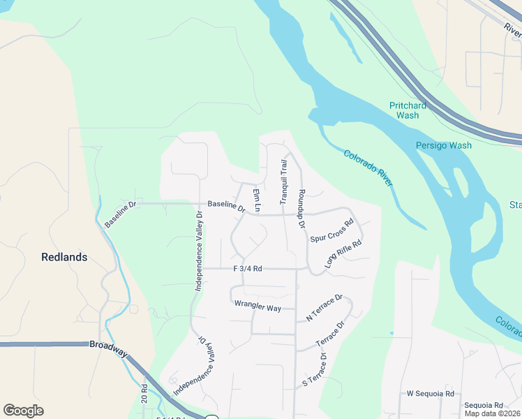 map of restaurants, bars, coffee shops, grocery stores, and more near 2098 East Cedar Meadows Court in Grand Junction