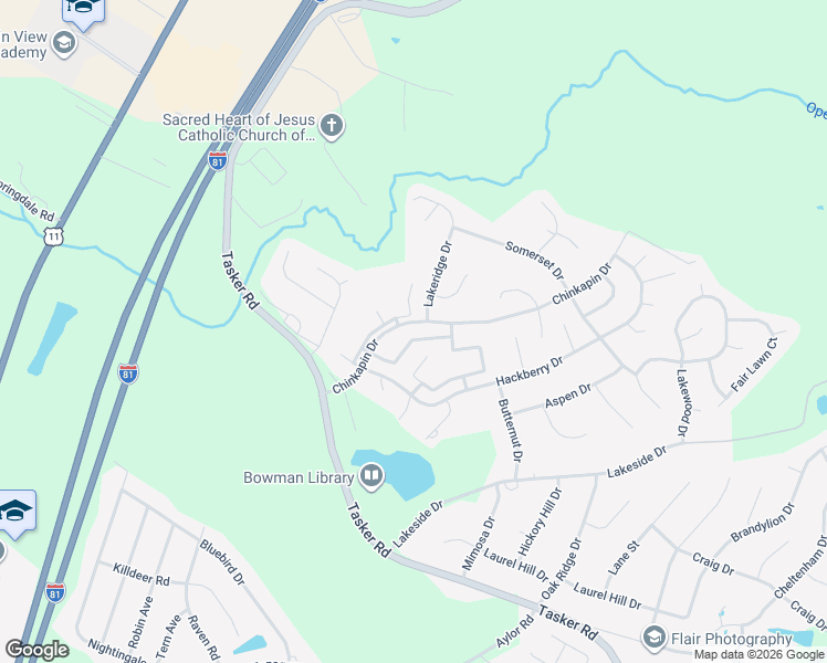 map of restaurants, bars, coffee shops, grocery stores, and more near 167 Equestrian Drive in Stephens City
