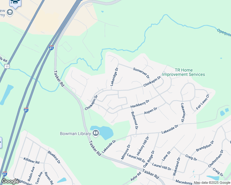 map of restaurants, bars, coffee shops, grocery stores, and more near 185 Equestrian Drive in Stephens City