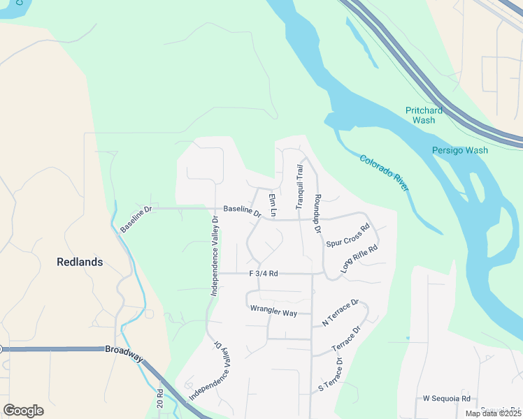 map of restaurants, bars, coffee shops, grocery stores, and more near 2036 West Cedar Meadows Court in Grand Junction