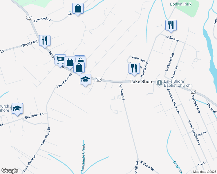 map of restaurants, bars, coffee shops, grocery stores, and more near 4563 Mountain Road in Pasadena