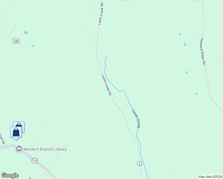 map of restaurants, bars, coffee shops, grocery stores, and more near 1290 Leeth Creek Road in Waverly