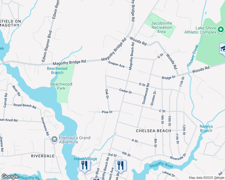 map of restaurants, bars, coffee shops, grocery stores, and more near 639 Cedar Drive in Pasadena