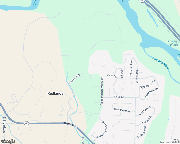 map of restaurants, bars, coffee shops, grocery stores, and more near 2026 Baseline Dr in Grand Junction