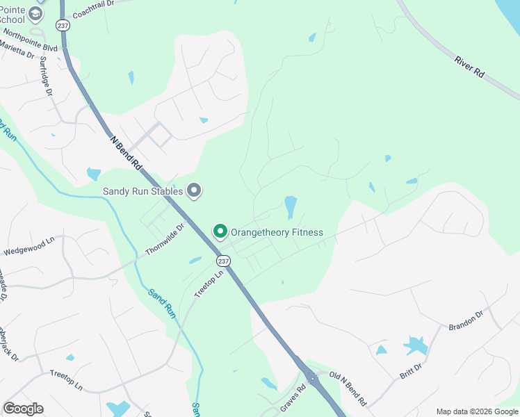 map of restaurants, bars, coffee shops, grocery stores, and more near 1292 North Bend Road in Hebron