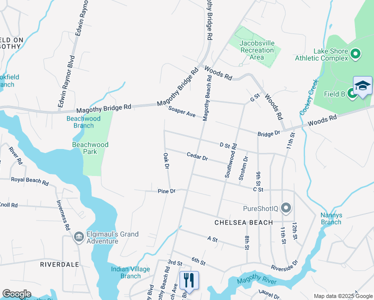 map of restaurants, bars, coffee shops, grocery stores, and more near 658 Cedar Drive in Pasadena