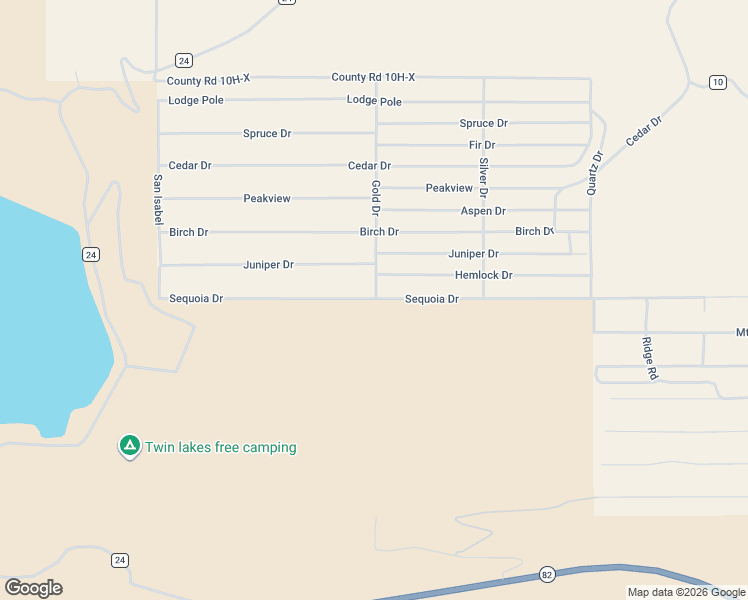 map of restaurants, bars, coffee shops, grocery stores, and more near 998 Sequoia Drive in Leadville