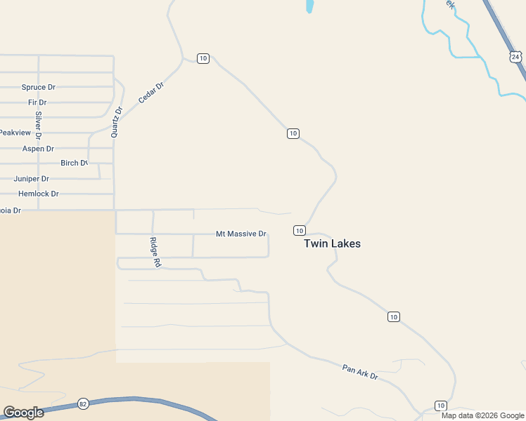 map of restaurants, bars, coffee shops, grocery stores, and more near 28 Sequoia Drive in Twin Lakes