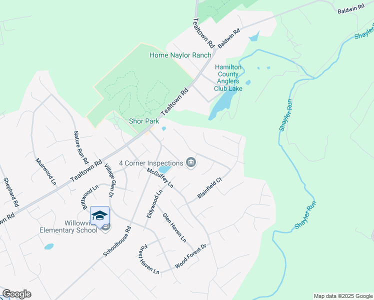 map of restaurants, bars, coffee shops, grocery stores, and more near 1199 Emery Ridge Drive in Batavia