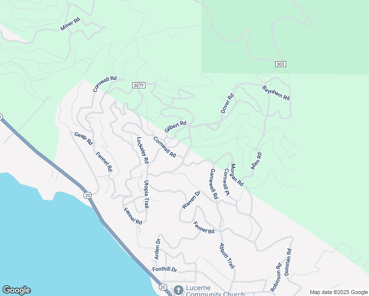 map of restaurants, bars, coffee shops, grocery stores, and more near 5572 Marian Drive in Lucerne