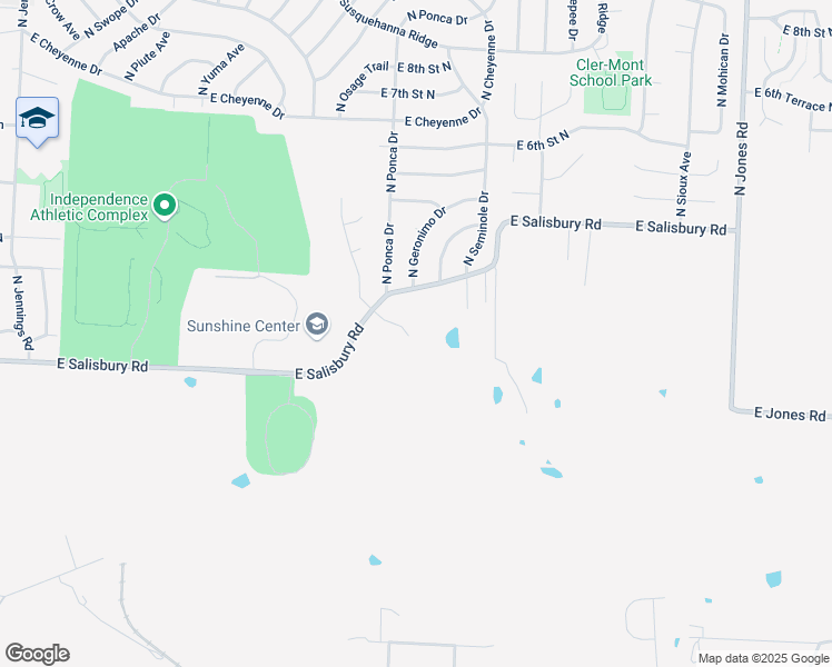 map of restaurants, bars, coffee shops, grocery stores, and more near 18604 East 3rd Street Court North in Independence