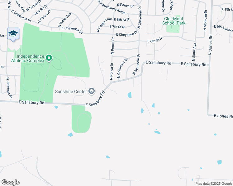map of restaurants, bars, coffee shops, grocery stores, and more near 18604 East 3rd Street Court North in Independence