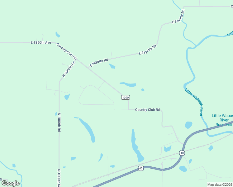 map of restaurants, bars, coffee shops, grocery stores, and more near 13242 County Road 1300 in Effingham