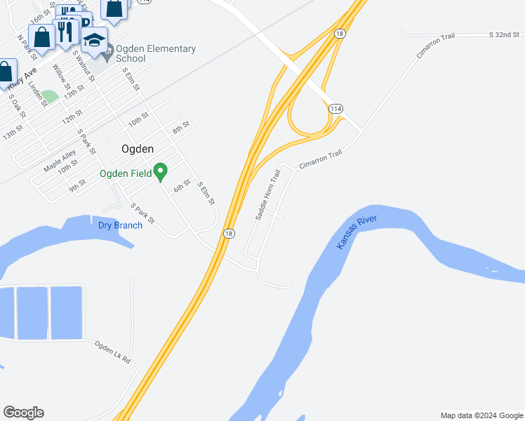 map of restaurants, bars, coffee shops, grocery stores, and more near 3705 Saddle Horn Trail in Ogden