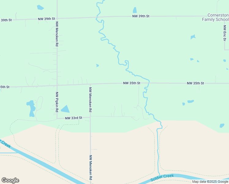 map of restaurants, bars, coffee shops, grocery stores, and more near 5233 NW 35th St in Topeka