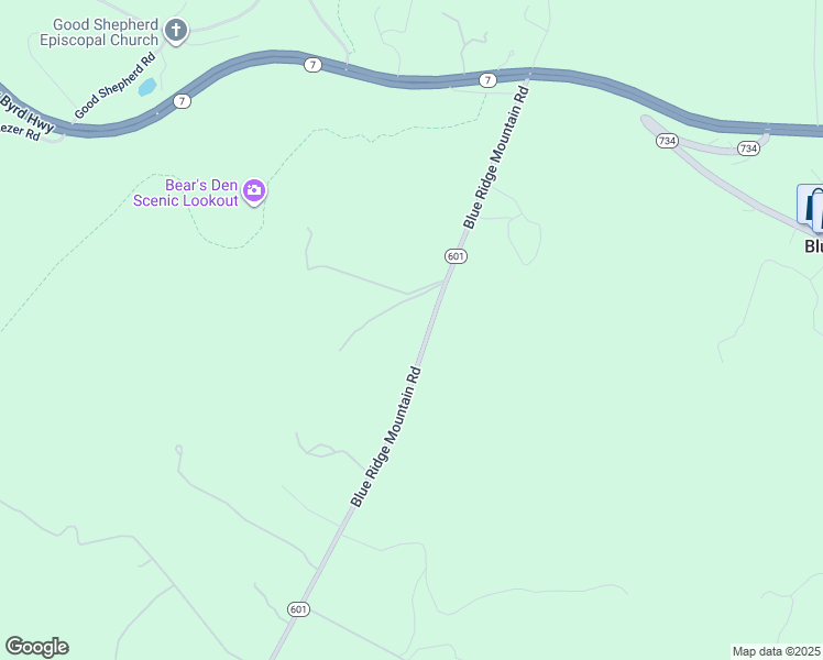 map of restaurants, bars, coffee shops, grocery stores, and more near 18411 Blue Ridge Mountain Road in Bluemont