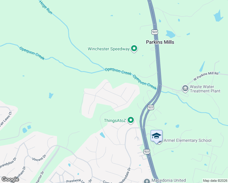 map of restaurants, bars, coffee shops, grocery stores, and more near 210 Dartmoor Drive in Stephens City