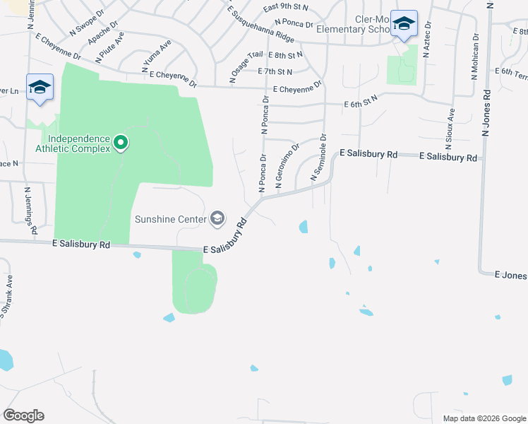 map of restaurants, bars, coffee shops, grocery stores, and more near 18501 East 3rd Street Court North in Independence